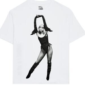 Taylor Swift NWOT | white & black The Life of a Showgirl Shiny Bug T-Shirt | XS